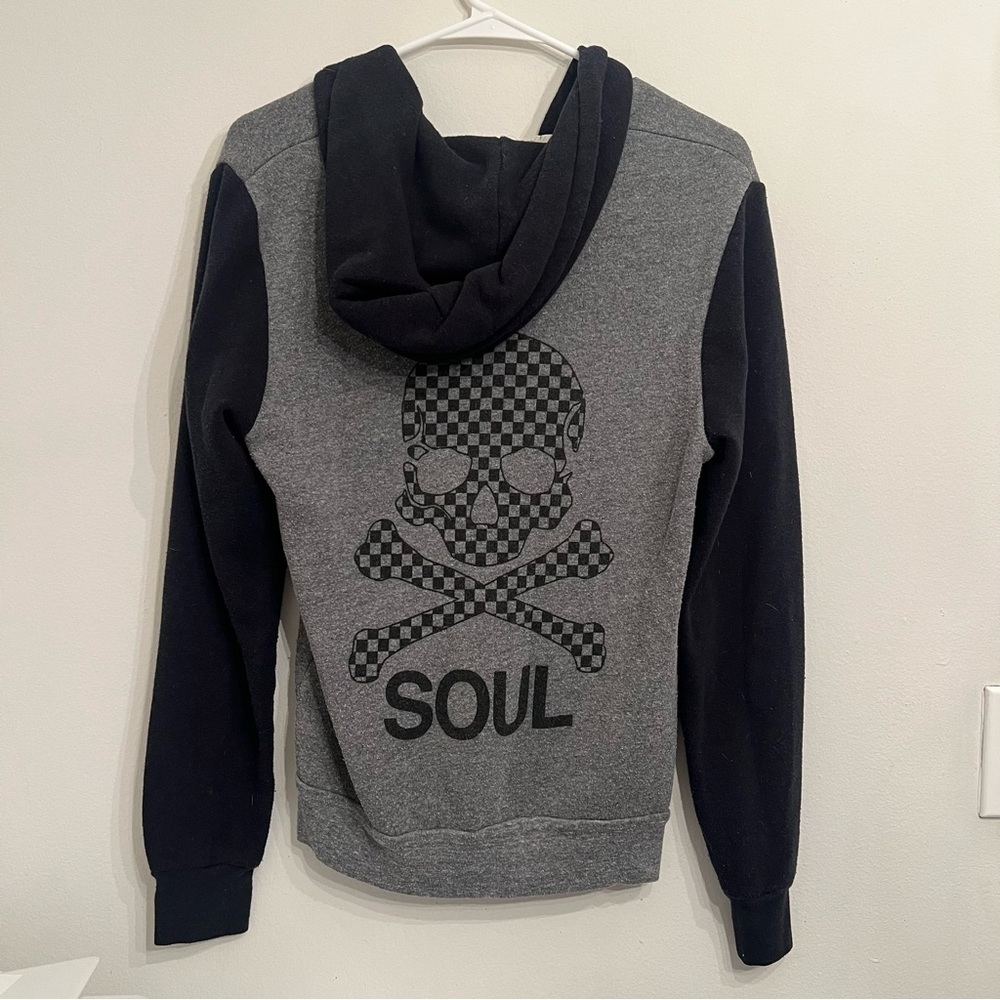 SoulCycle Skull Zip Hoodie Small